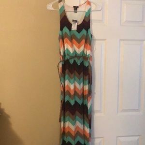 Stripped maxi dress.